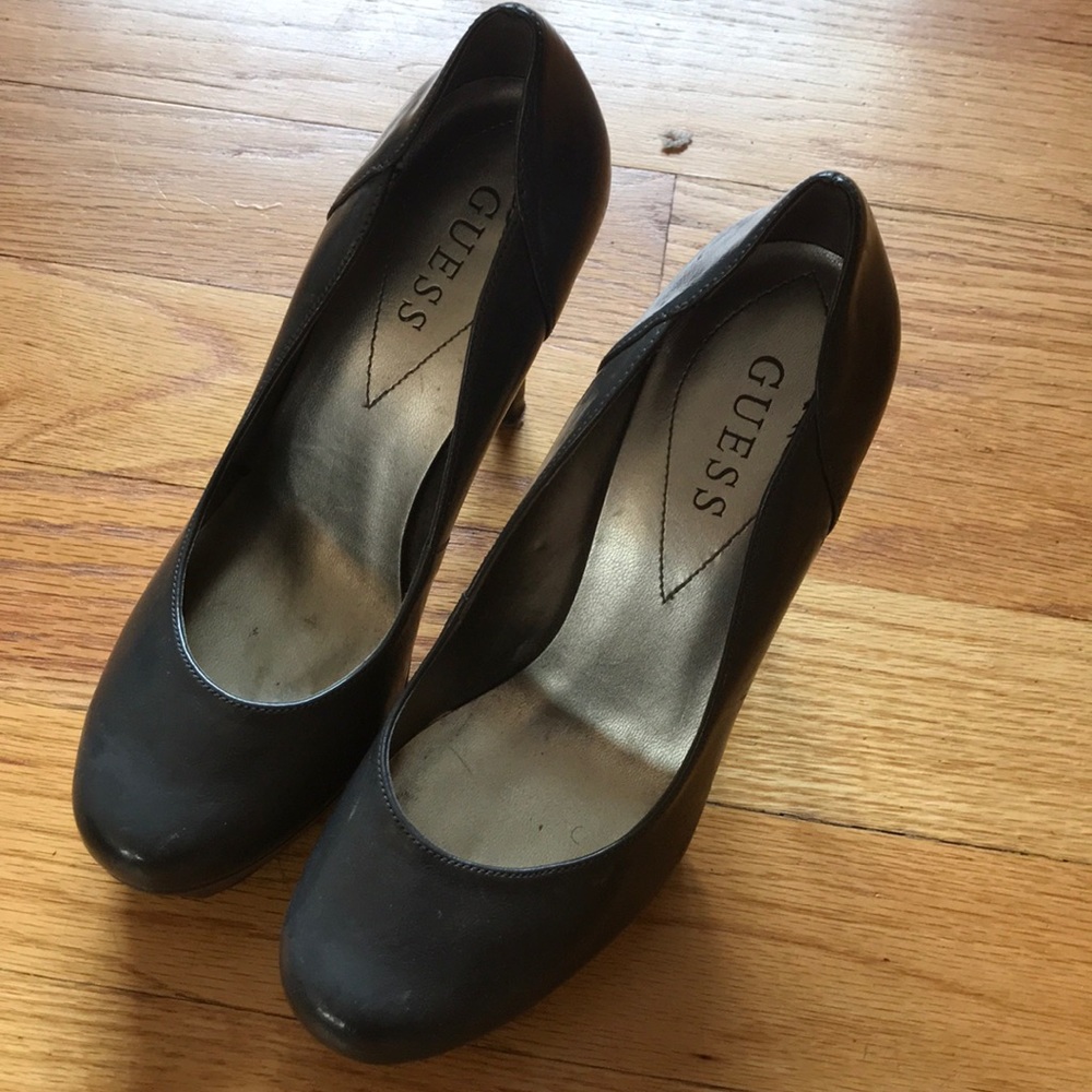 GUESS dark grey heels size 7